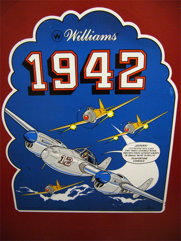 "WILLIAMS 1942 SIDE ART" arcade artwork restored by Mikonos